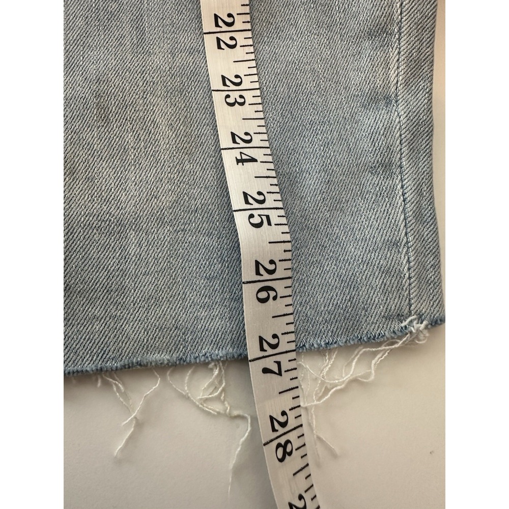 New Good American Jeans GOOD LEGS CROPPED Women's Size 18 Plus Blue Distressed - Picture 8 of 11